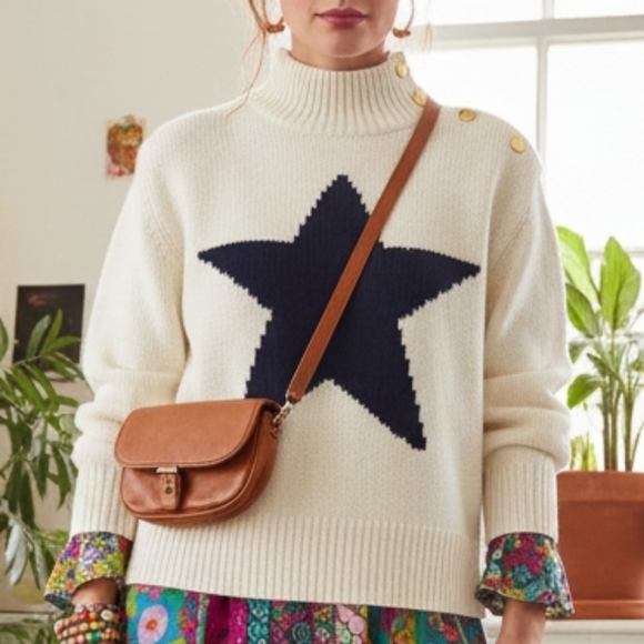 NWOT Kate Spade New York Broome Street L Celestial Cottagecore Knit Sweater - Picture 3 of 16